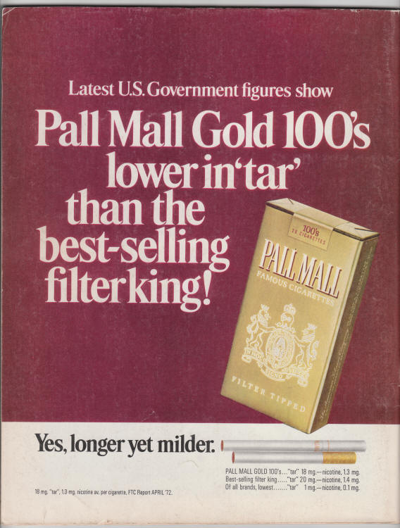 Penthouse Magazine September 1972 back cover