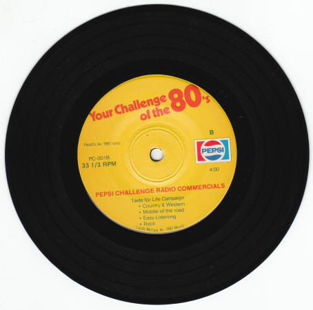 Pepsi Cola Your Challenge Of The 80s Record