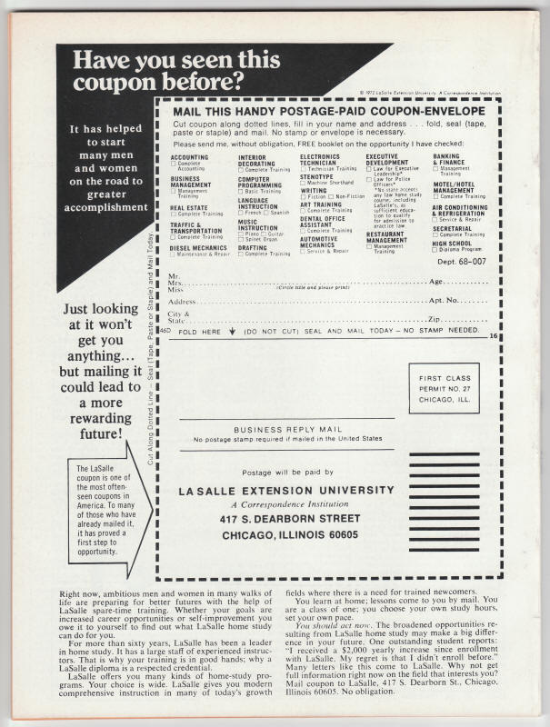 Planet Of The Apes Magazine #10 back cover