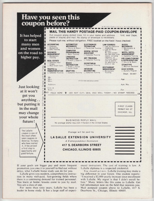 Planet Of The Apes Magazine #1 back cover