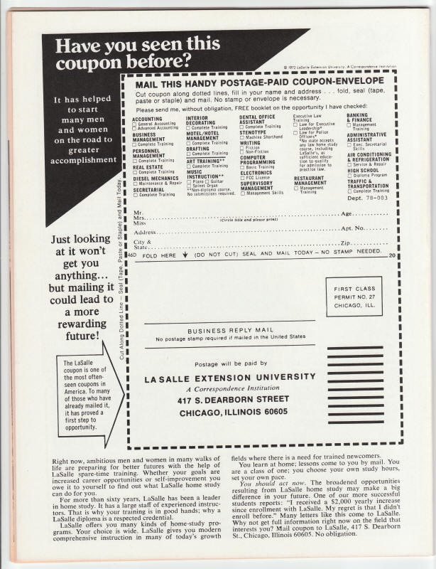 Planet Of The Apes Magazine #20 back cover