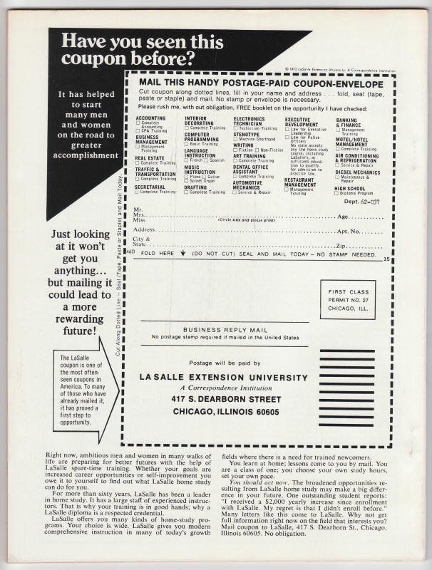 Planet Of The Apes Magazine #5 back cover