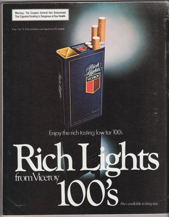 Playboy Magazine March 1980 back cover