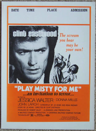 Play Misty For Me Handbill error printing