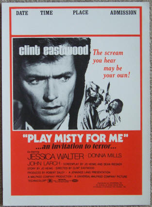Play Misty For Me Handbill