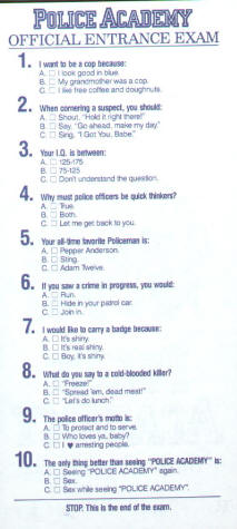 Police Academy Promo back