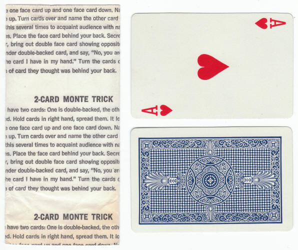 2 Card Monte Trick Post Cereal Premium