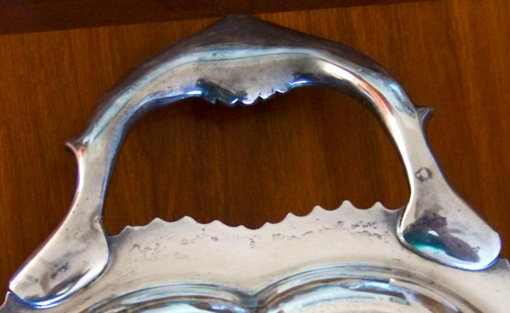 Poston Products Lonsdale Silver Plated Serving Tray hallmark