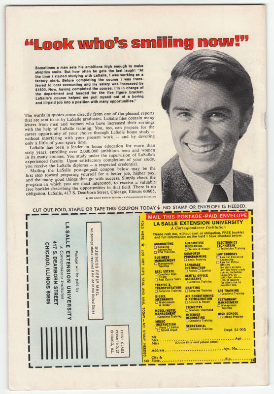 Luke Cage Power Man #20 back cover