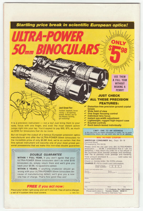 Luke Cage Power Man #27 back cover