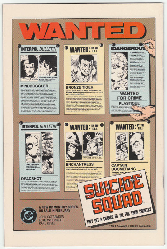 The Question #4 back cover