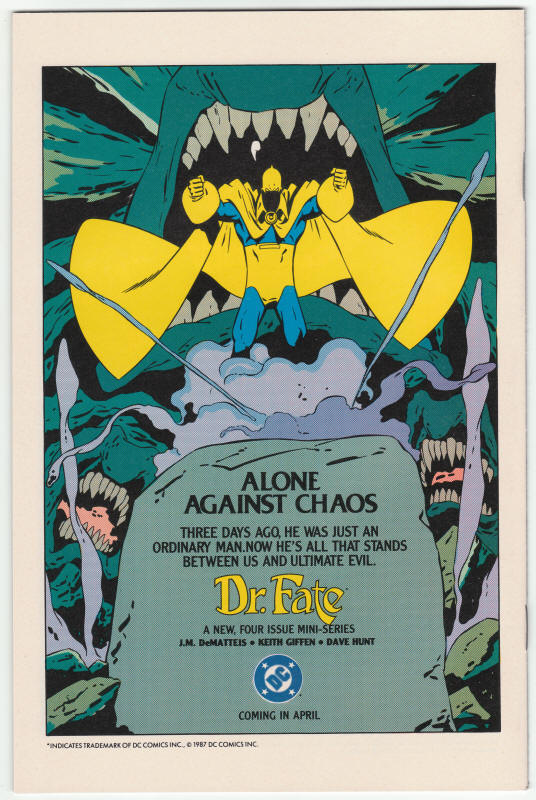 The Question #5 back cover