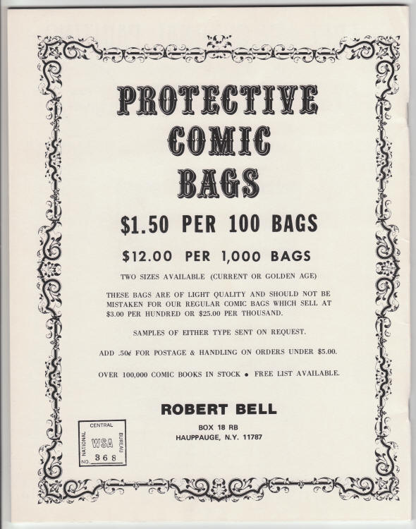 Rockets Blast Comicollector #109 back cover