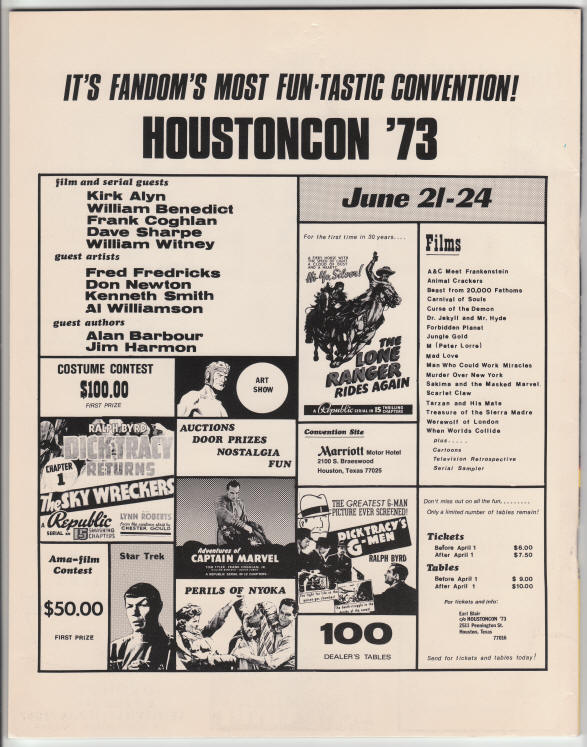 Rockets Blast Comicollector #99 back cover