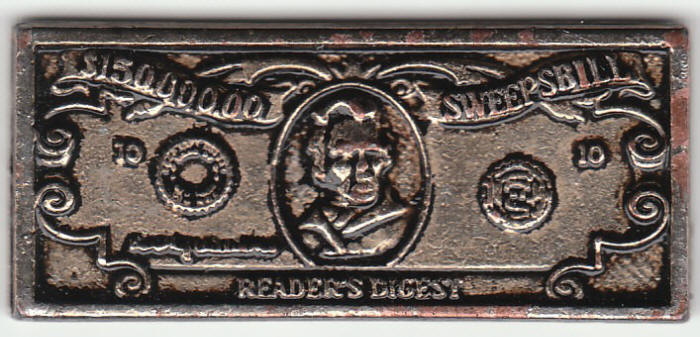 Readers Digest Sweepsbill Token