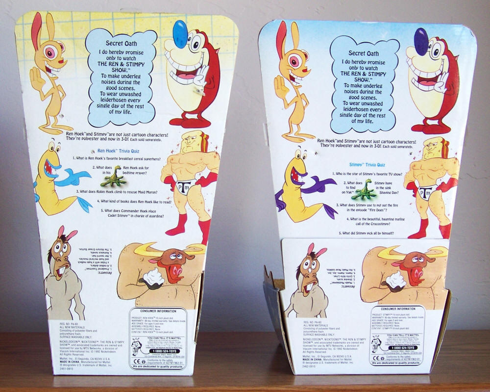 Ren Stimpy Show Rude Noise Mattel Dolls