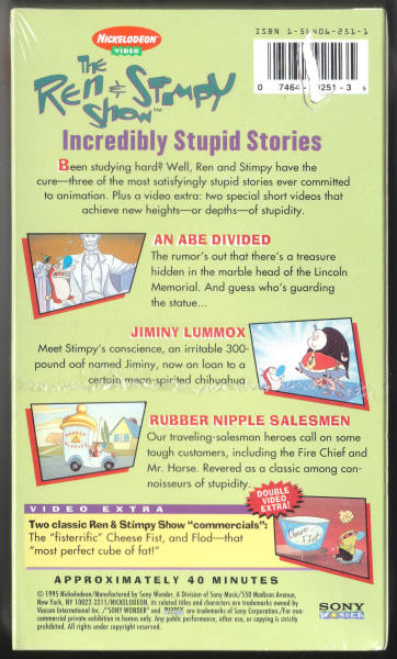 Ren and Stimpy VHS Incredibly Stupid Stories