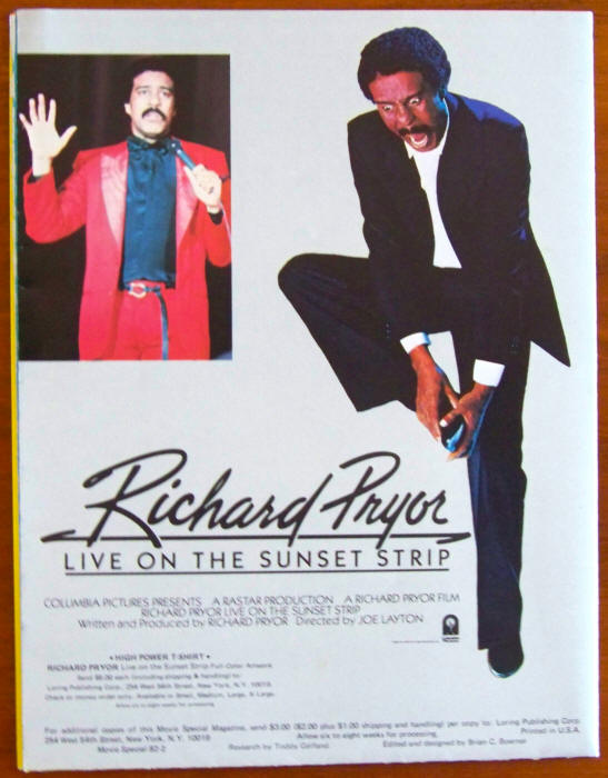 Richard Pryor Live On The Sunset Strip Program