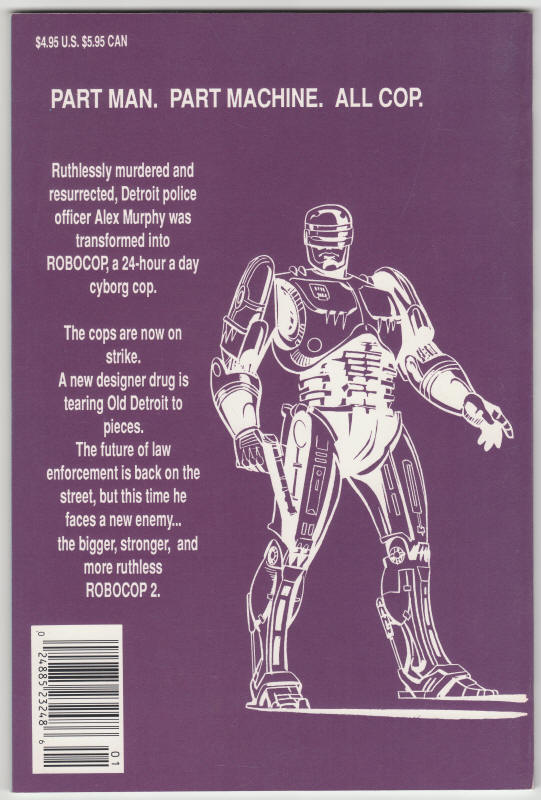 Robocop 2 Official Movie Adaptation back cover