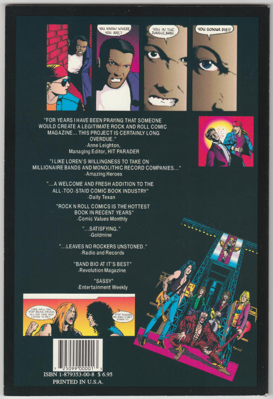 Rock N Roll Comics Encyclopedia Metallica back cover