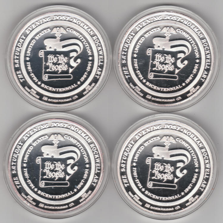 Norman Rockwells Four Freedoms Medals Reverse