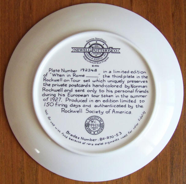 Rockwell On Tour Plate 3 back