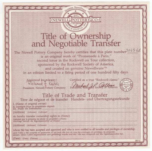 Rockwell On Tour Plate 2 COA