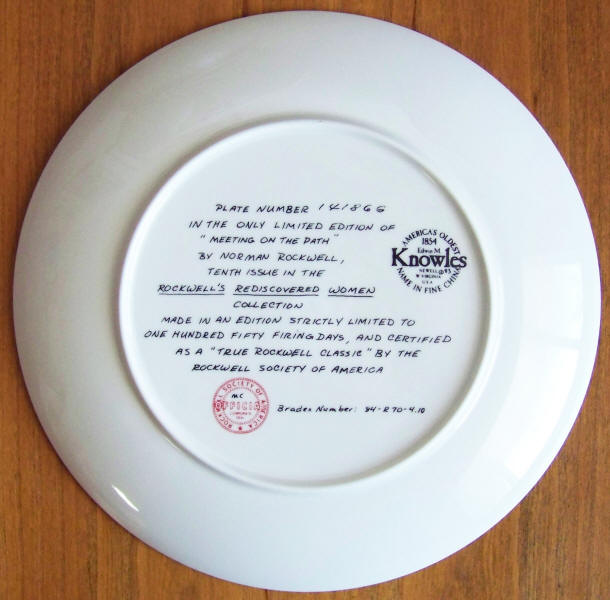 Rockwells Rediscovered Women Plate 10 back