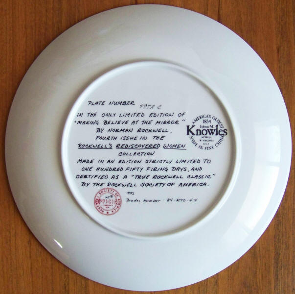 Rockwells Rediscovered Women Plate 4 back