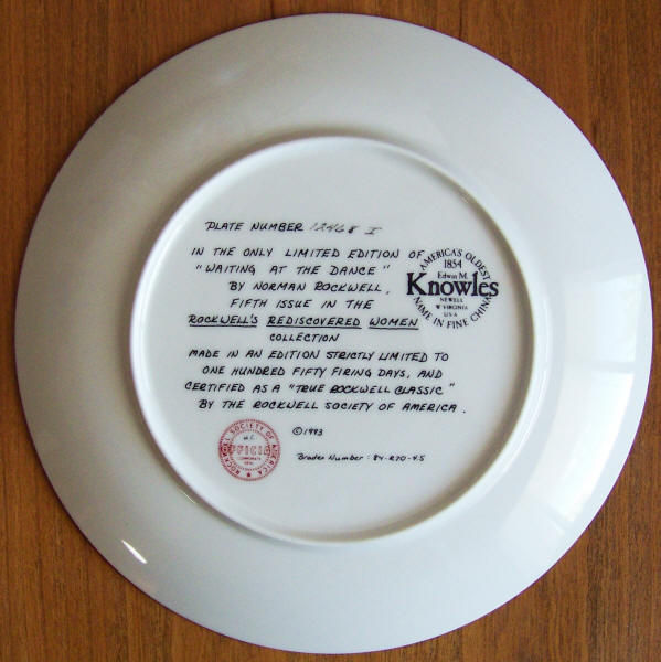 Rockwells Rediscovered Women Plate 5 back