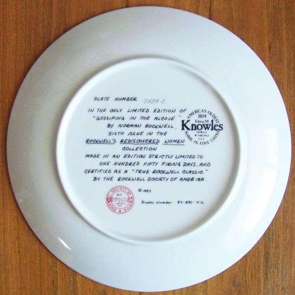 Rockwells Rediscovered Women Plate 6 back