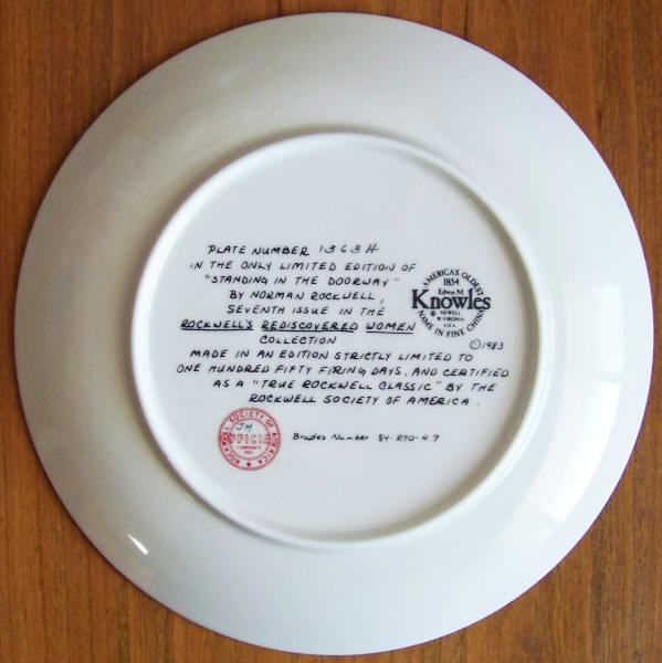 Rockwells Rediscovered Women Plate 7 back