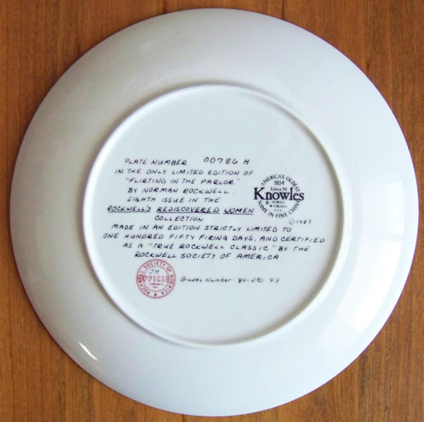 Rockwells Rediscovered Women Plate 8 back