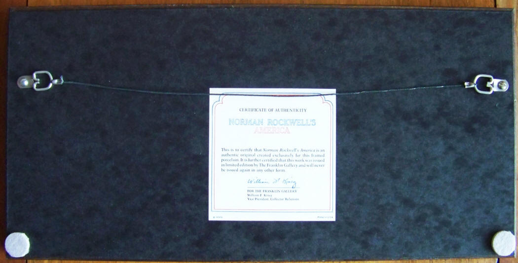 Norman Rockwells America Porcelain Tile back