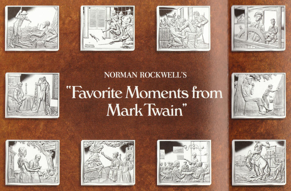 Norman Rockwells Favorite Moments From Mark Twain Silver Ingots promo