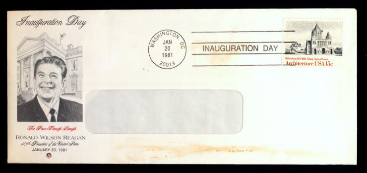 Ronald Reagan Inauguration Day Cover