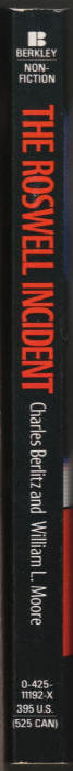 The Roswell Incident Charles Berlitz William Moore spine
