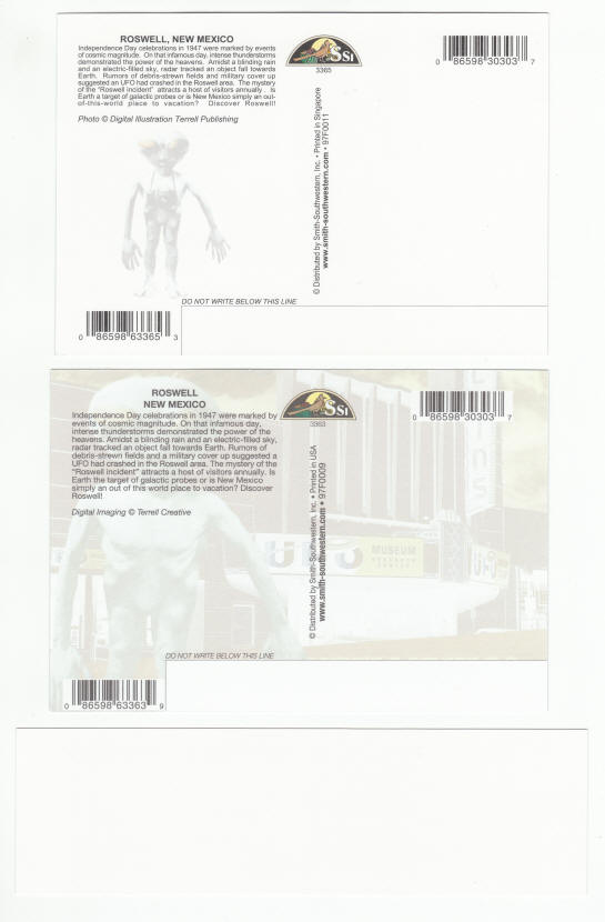 Roswell New Mexico Alien Post Cards