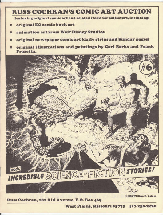 Russ Cochrans Comic Art Auction #6 front cover