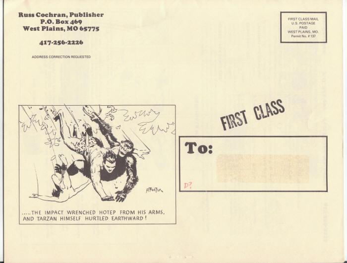 Russ Cochrans Comic Art Auction #6 back cover