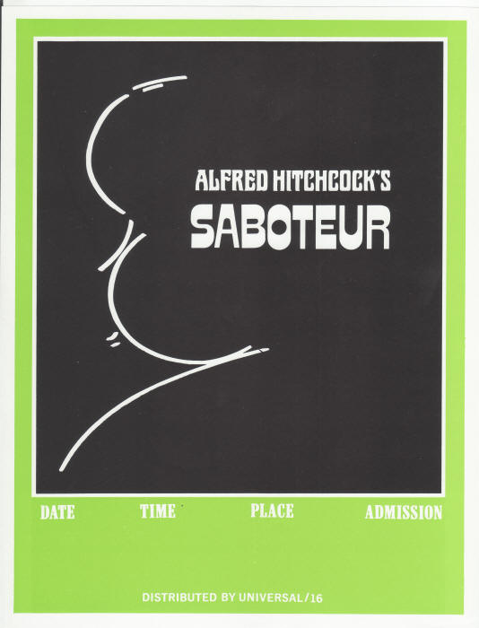 Alfred Hitchcocks Saboteur Handbill
