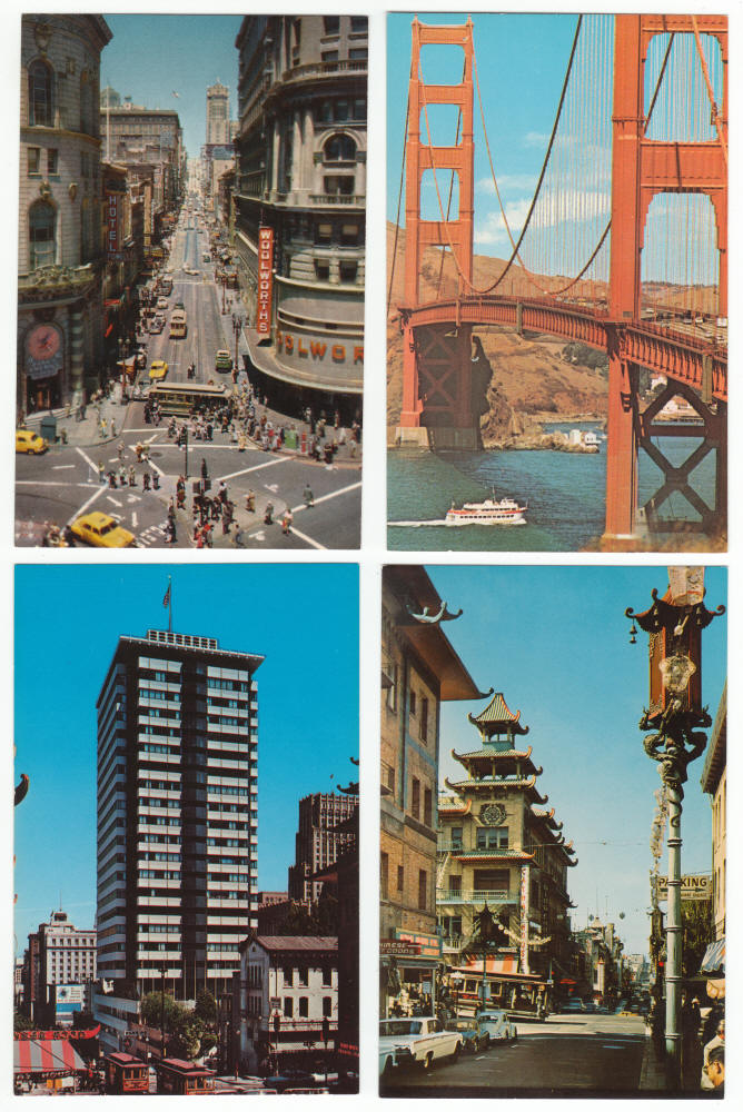 San Francisco 1960s Vintage Post Cards