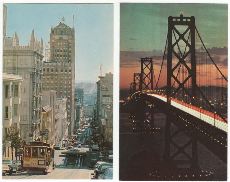 San Francisco 1960s Vintage Post Cards