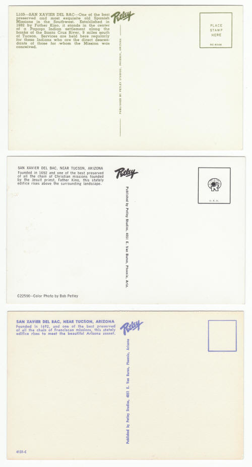1960s San Xavier Mission Post Cards