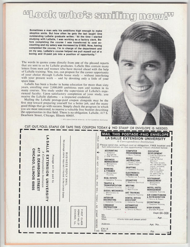 Savage Tales #9 back cover