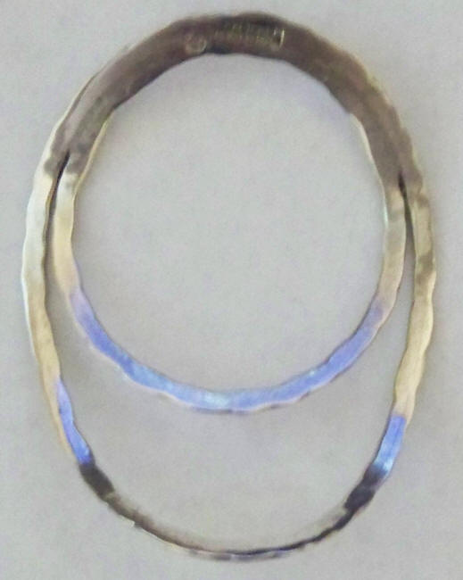 Sterling Silver Scarf Ring back