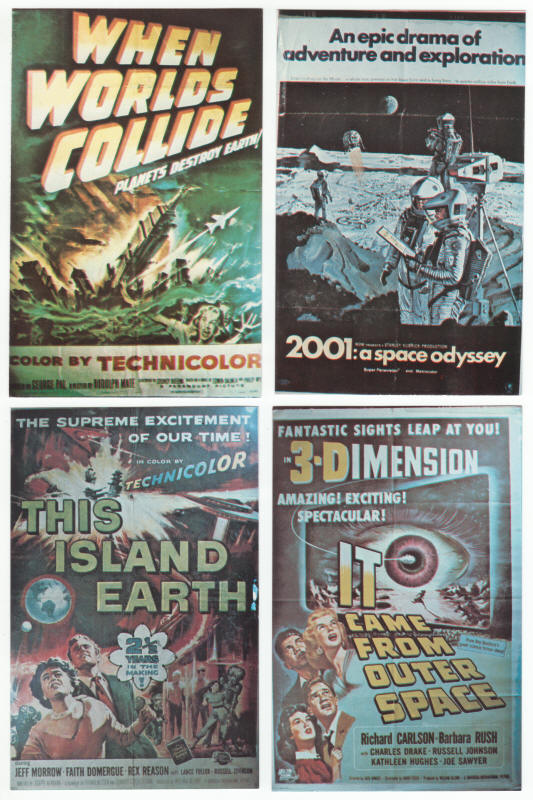 Science Fiction Movie Poster Post Card Set