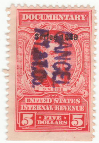 Scott #R527 Documentary Revenue Stamp