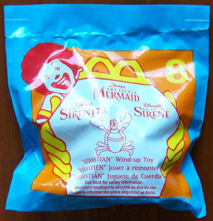 McDonalds Little Mermaid Sebastian Windup Toy