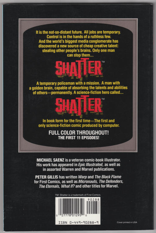 Shatter back cover
